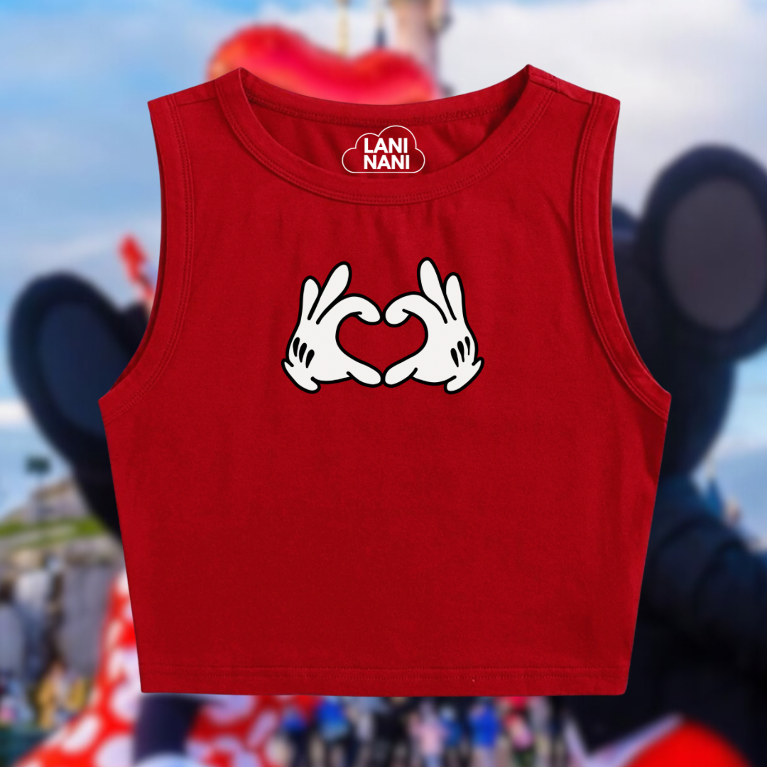 Mouse Heart Crop Tank