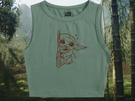 Grogu Crop Tank