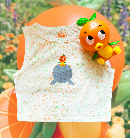 Orange Bird Crop Tank
