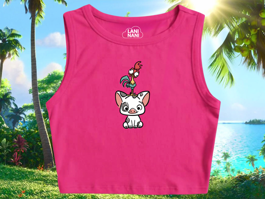 Hey Hey & Pua Crop Tank