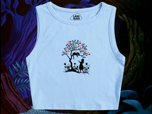 Alice & Cheshire Cat Crop Tank