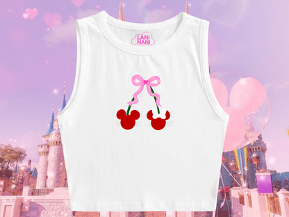 Magical Coquette Cherries Baby Tee - Crop Tank