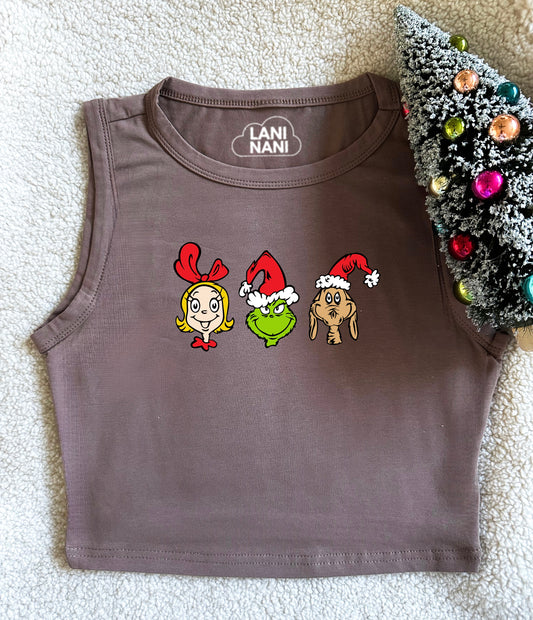 Merry Grinchmas Friends Crop Tank