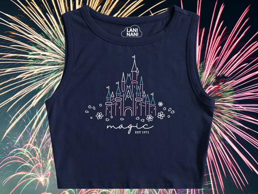 WDW Castle Crop Tank