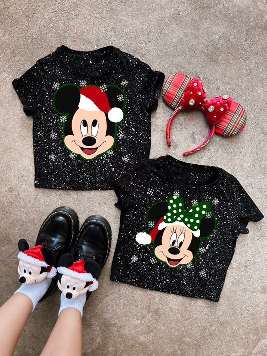 Mouse Holiday Baby Tee - Crop Tank