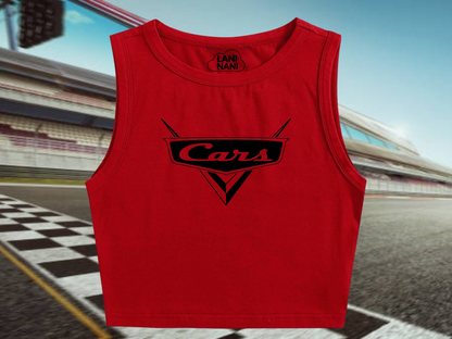 Cars Crop Tank