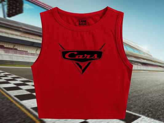 Cars Crop Tank