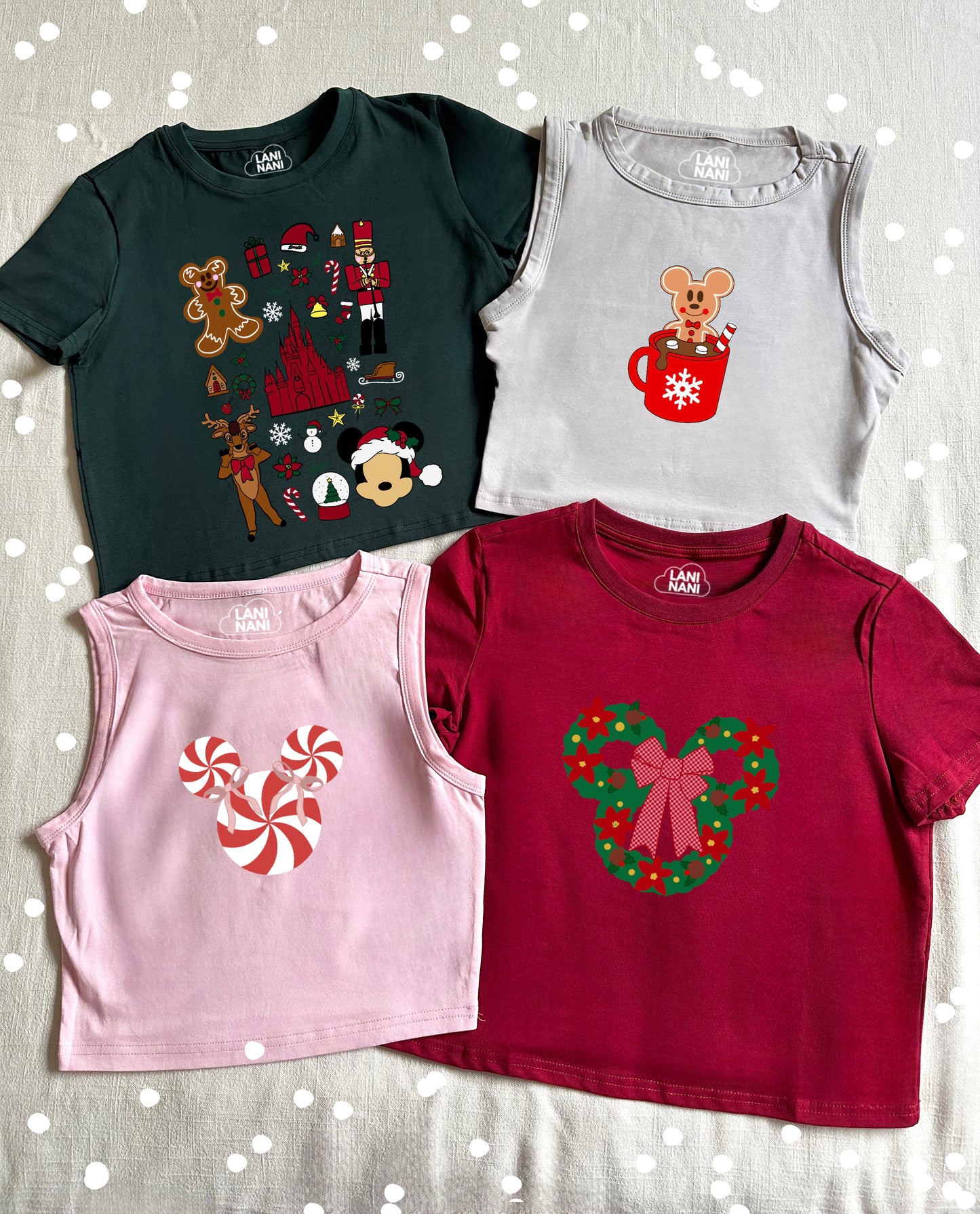 Gingerbread Hot-Cocoa Crop Tank