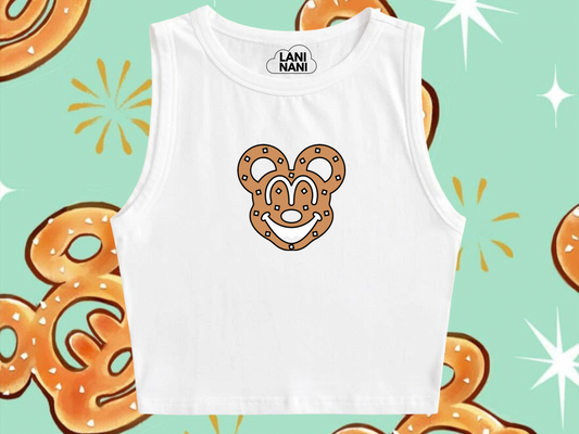 Mickey Pretzel Crop Tank