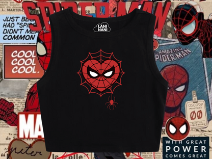 Spider Heart Baby Tee - Crop Tank