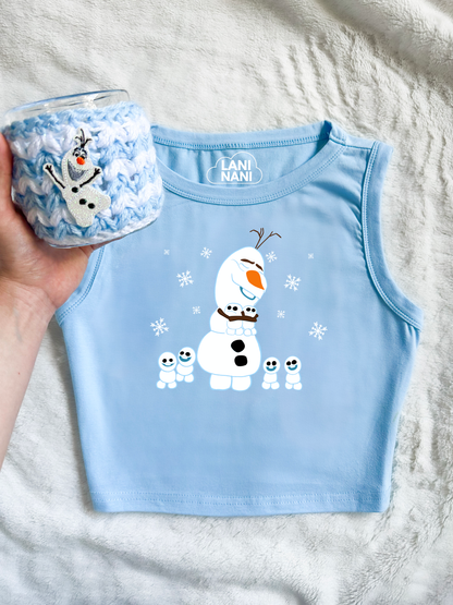 Magical Snowman Crop Tank