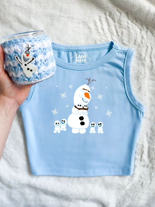 Magical Snowman Crop Tank