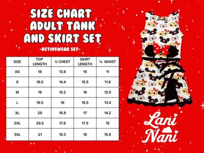Crop Tank and Skirt Athletic Set