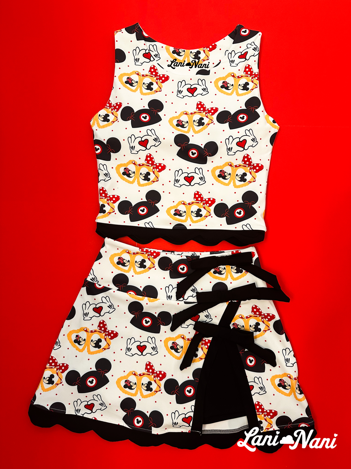 Crop Tank and Skirt Athletic Set