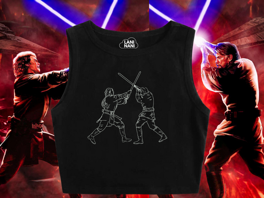 Anakin Skywalker vs Obiwan Kenobi Crop Tank