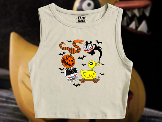 Nightmare Before Christmas Toys Crop Tank