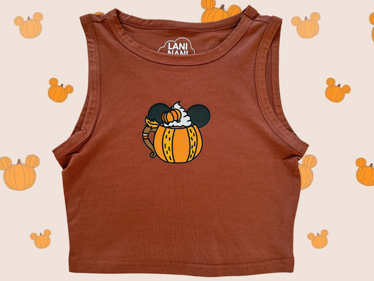 Pumpkin Mug Crop Tank