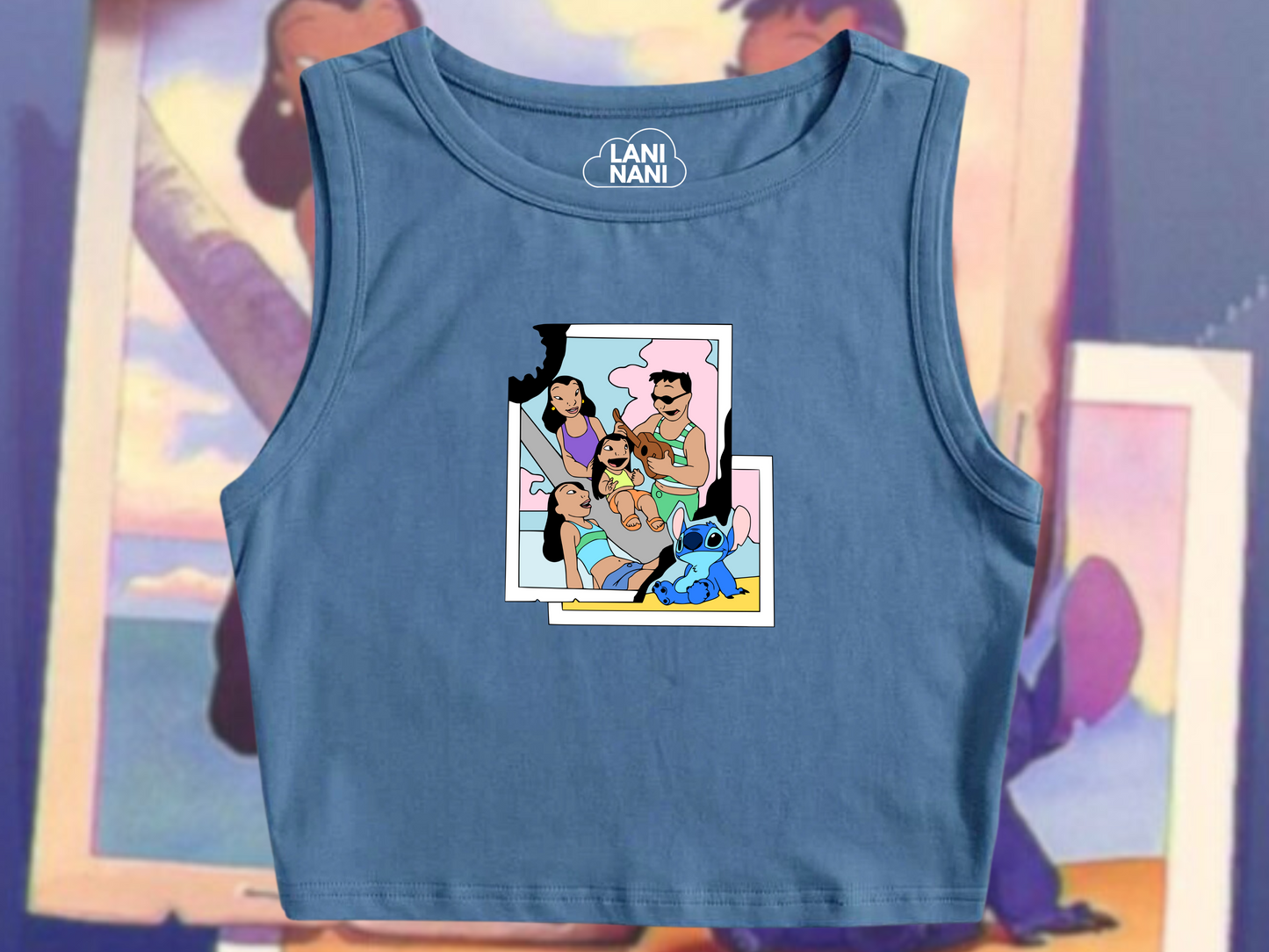 Lilo & Stitch Polaroid Photo Crop Tank