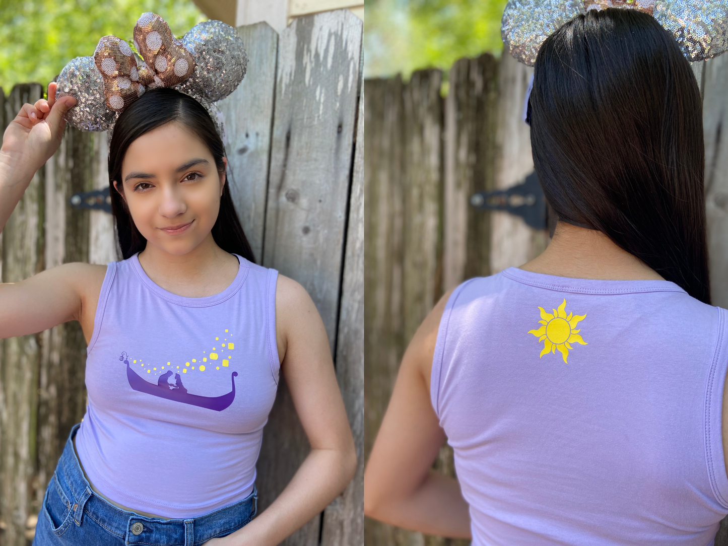 Rapunzel & Flynn Rider Crop Tank