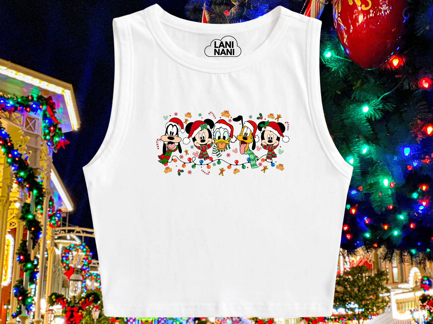 Christmas Friends Crop Tank